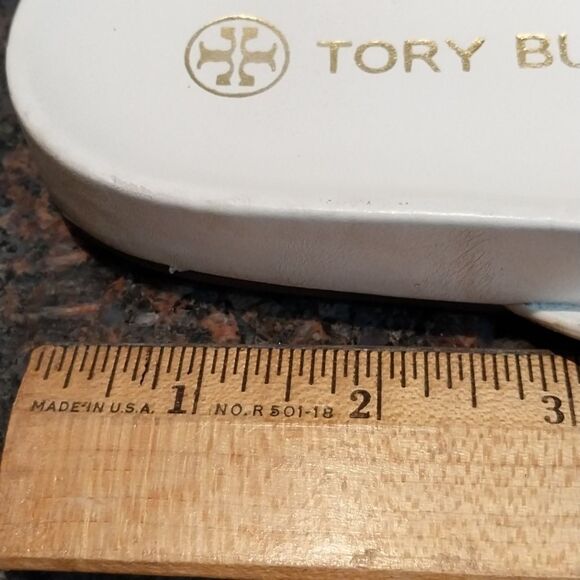 Tori Burch White "MILLER" Thongs...Almost NEW...NO BOX SIZE 8.5. - Picture 5 of 8